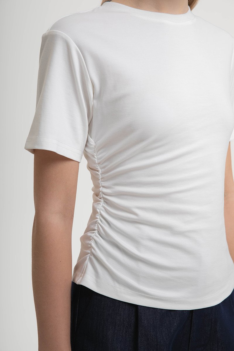 ELLERY RUCHED MODAL TEE