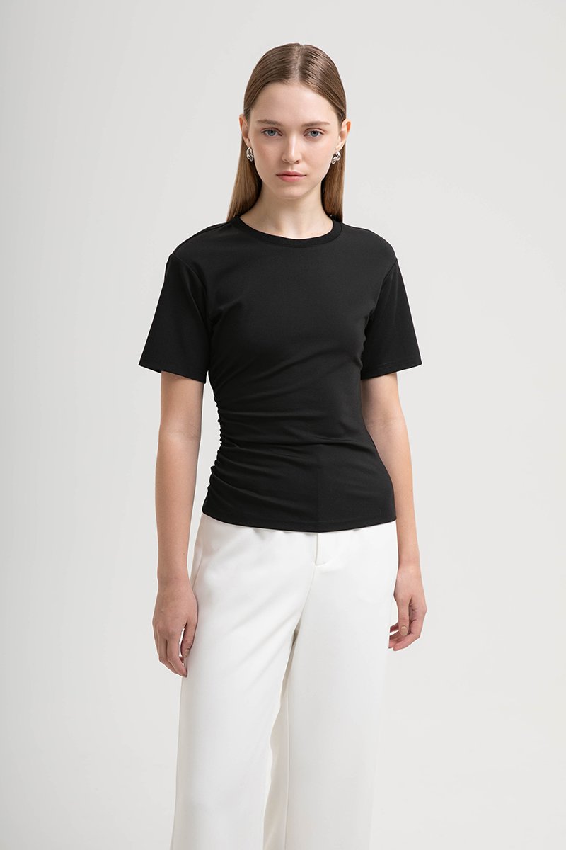 ELLERY RUCHED MODAL TEE