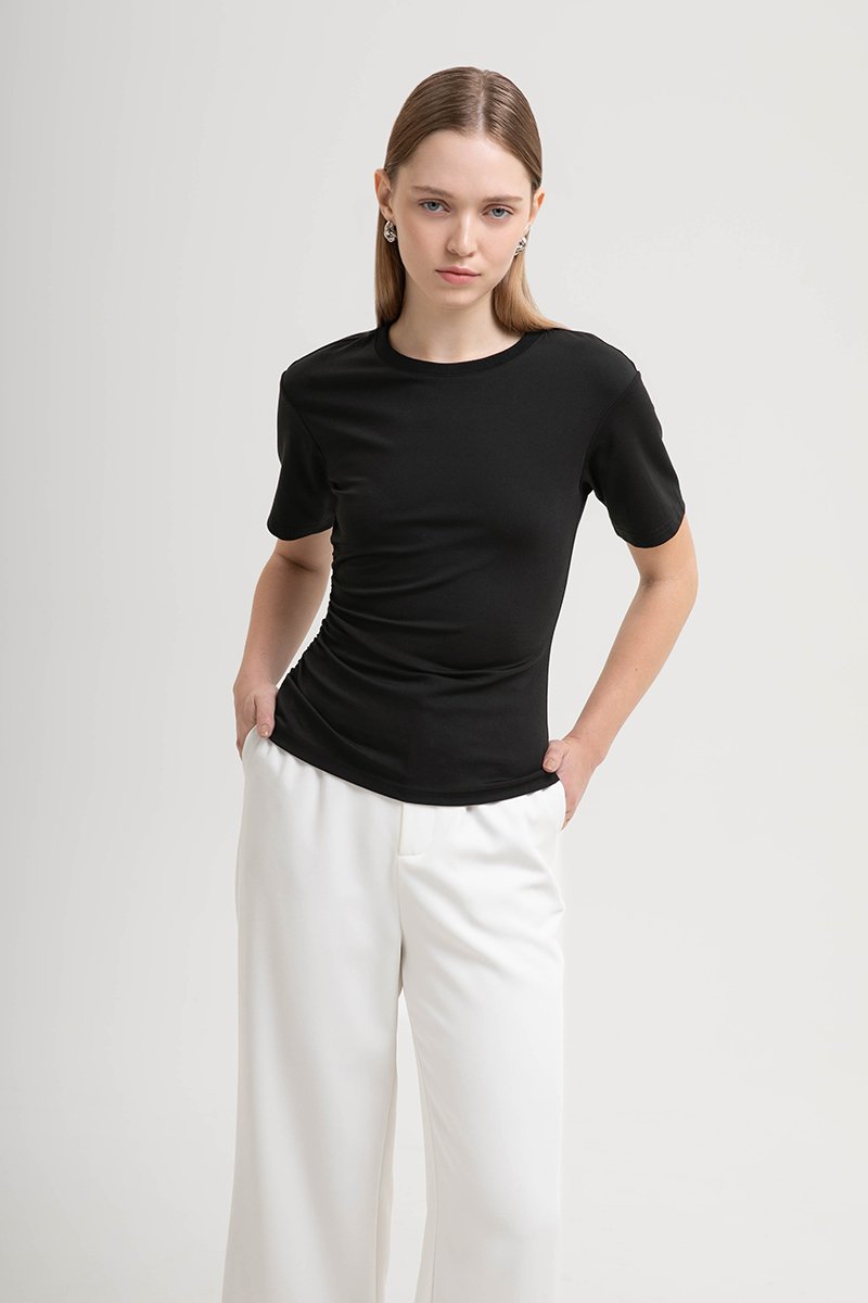 ELLERY RUCHED MODAL TEE