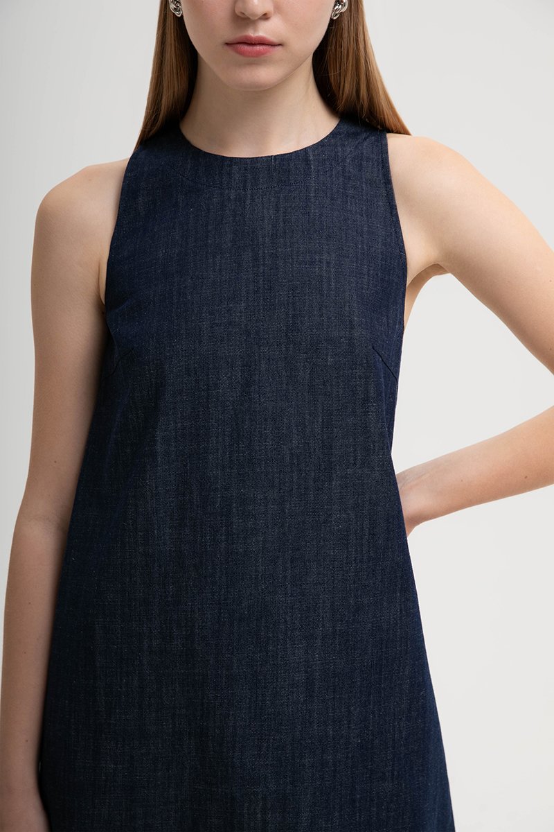 MACEY SHIFT DENIM MINI DRESS