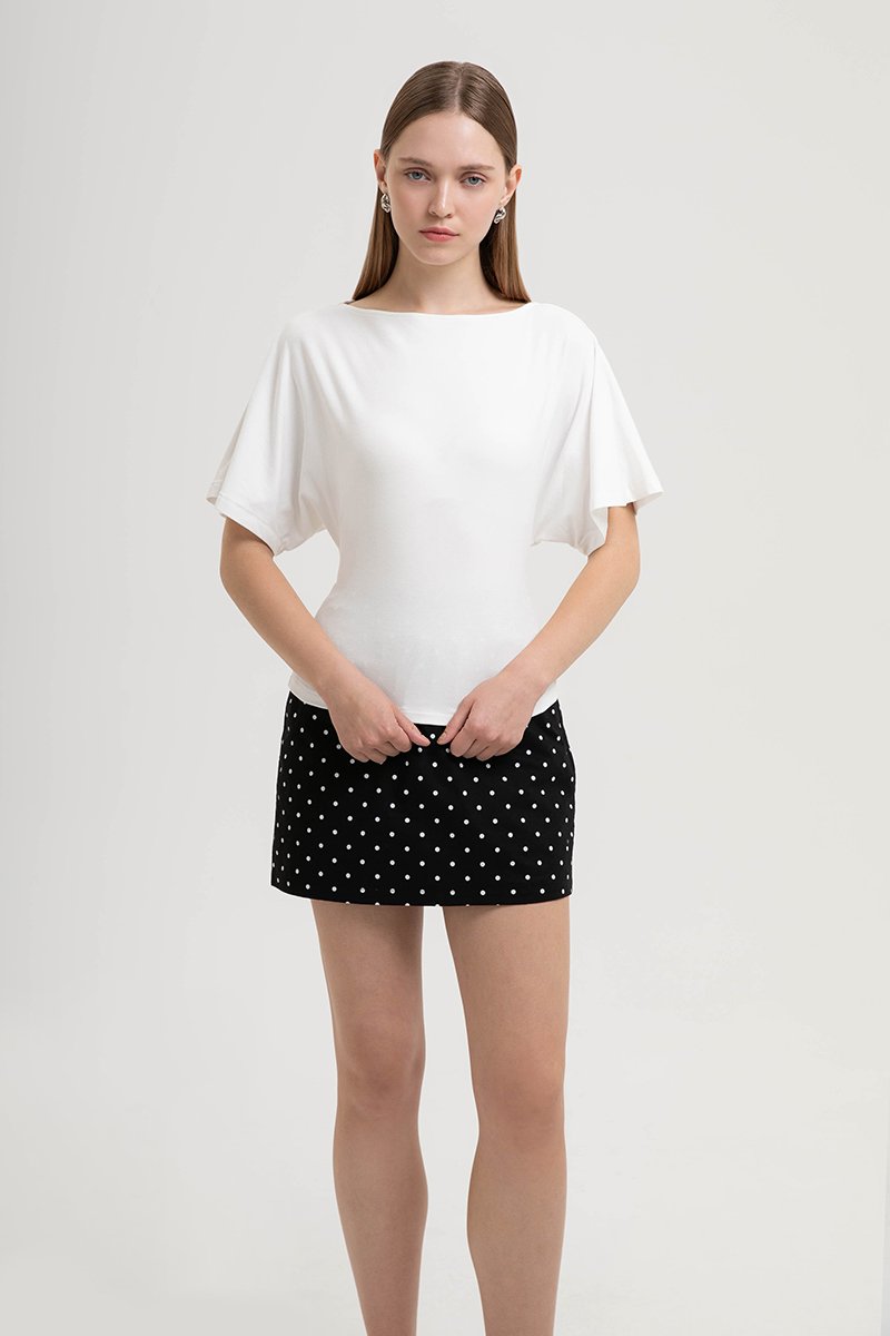 SOFIANA BATWING TIE BACK TOP