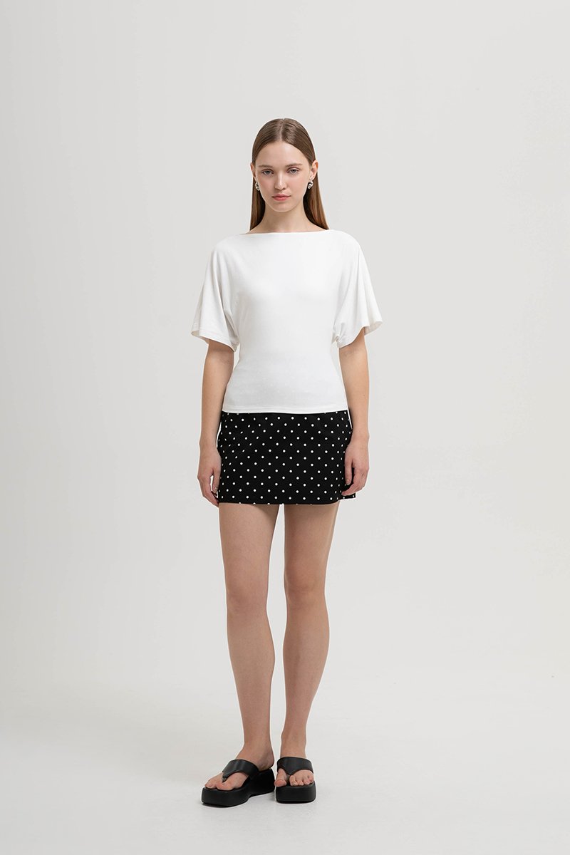 SOFIANA BATWING TIE BACK TOP