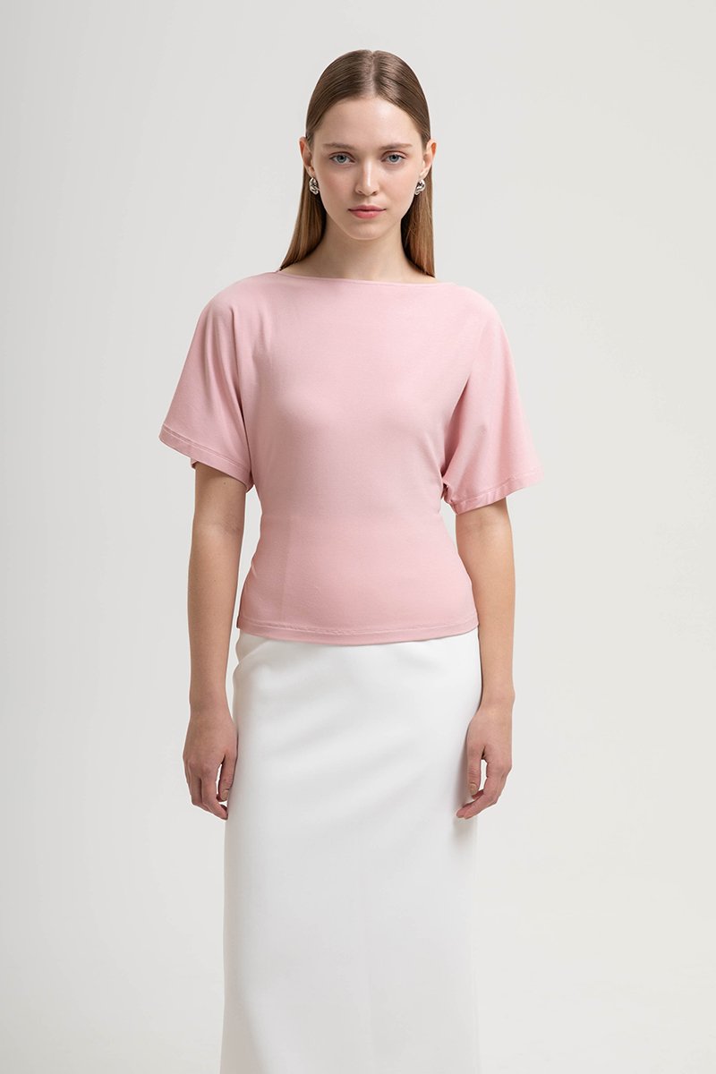 SOFIANA BATWING TIE BACK TOP