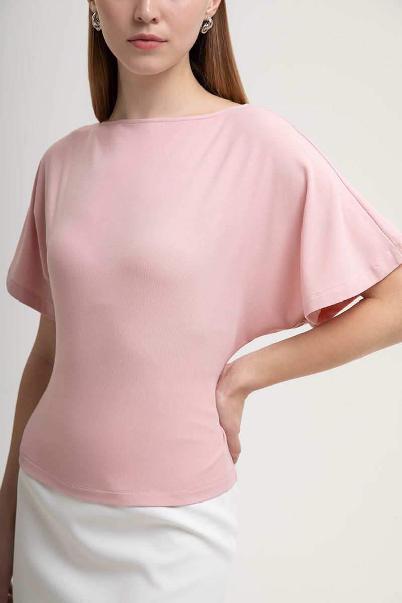 SOFIANA BATWING TIE BACK TOP