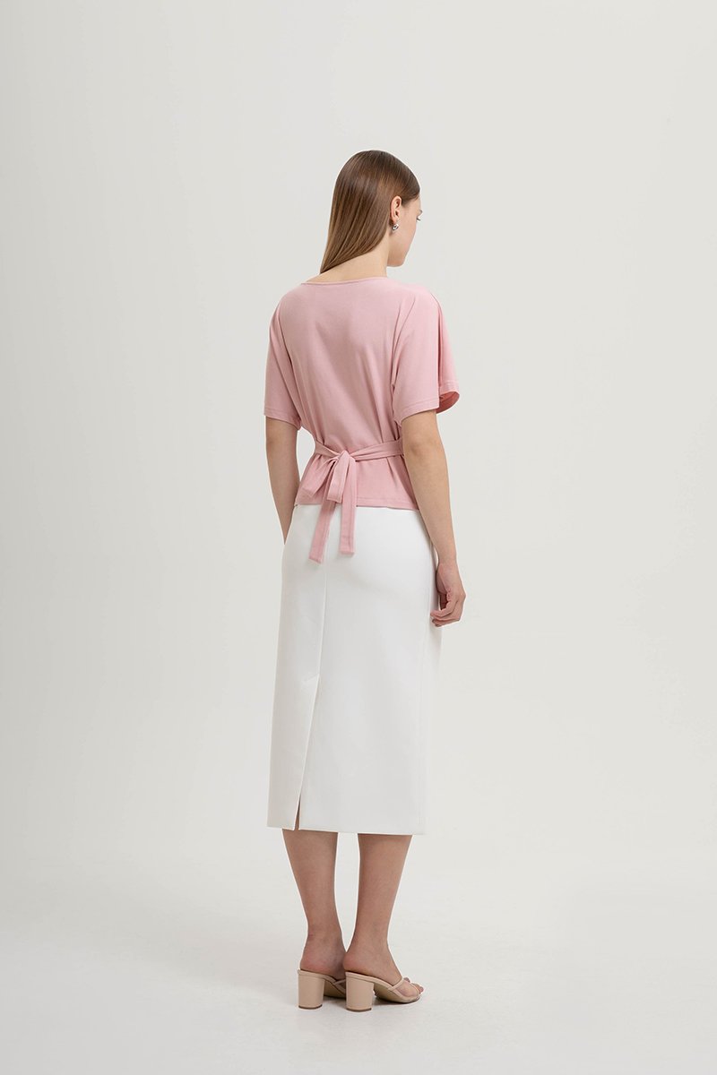 SOFIANA BATWING TIE BACK TOP