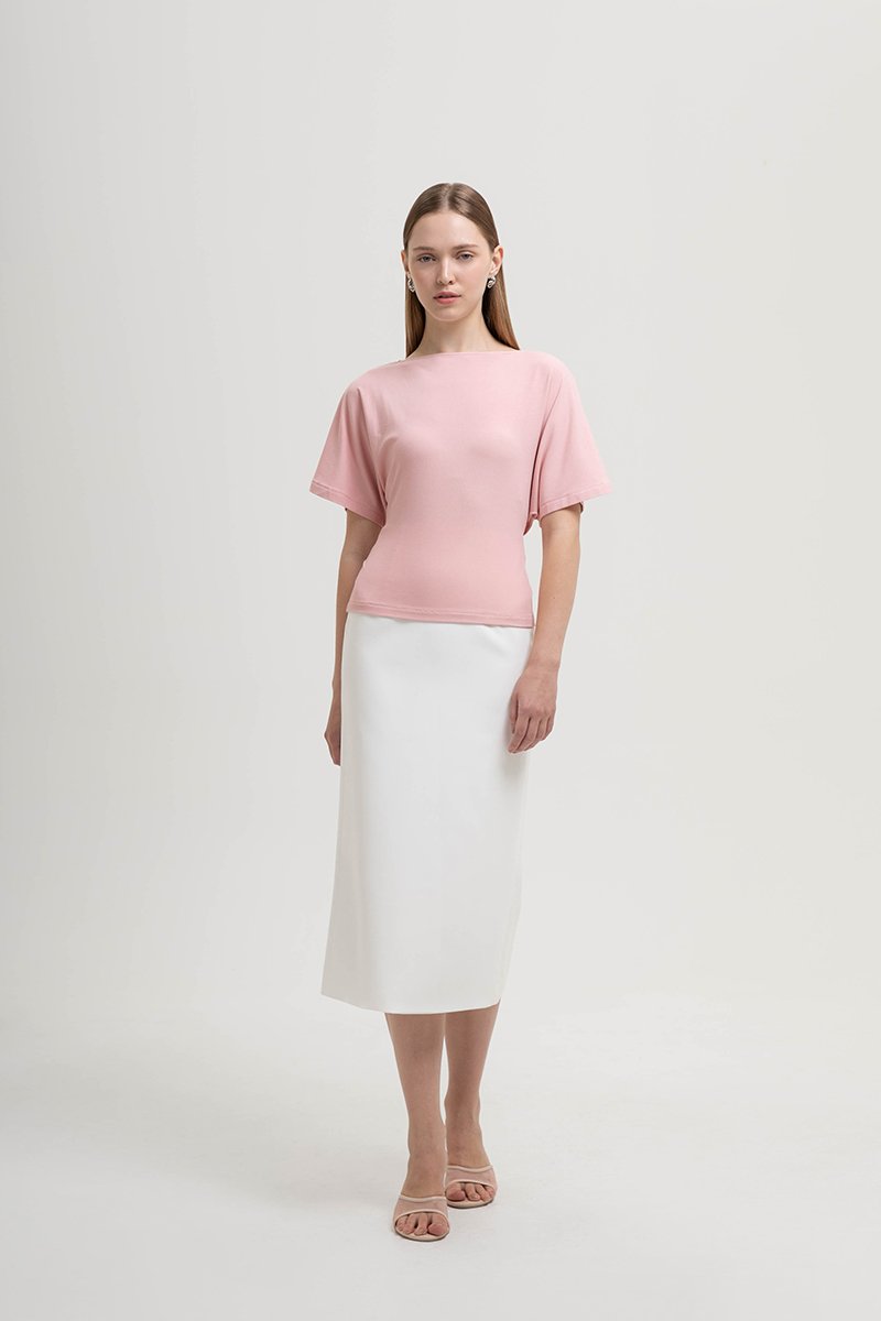 SOFIANA BATWING TIE BACK TOP