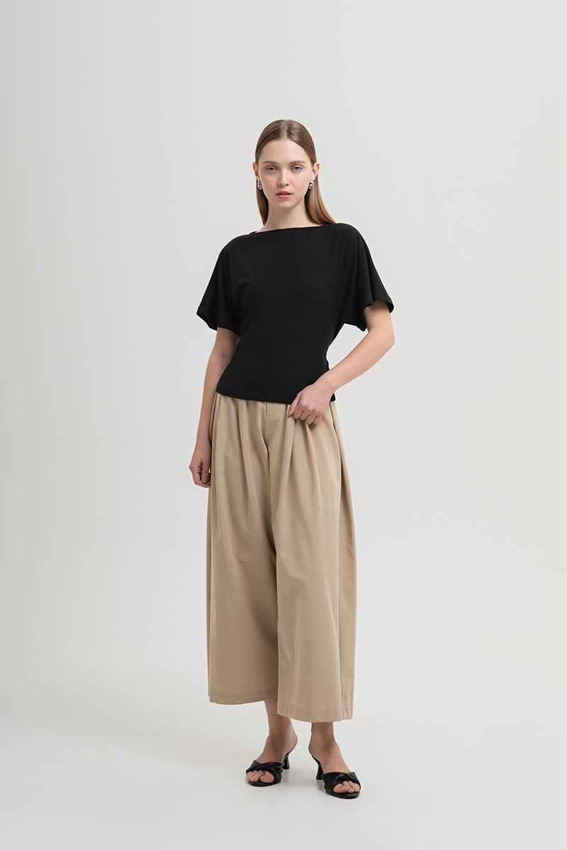 SOFIANA BATWING TIE BACK TOP