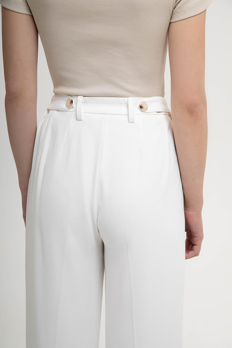 BLAKELY ADJUSTABLE WAIST WIDE LEG PANTS (PETITE)