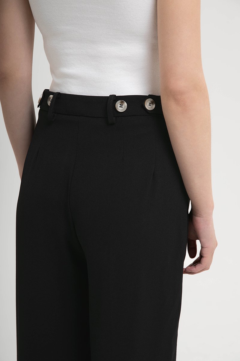 BLAKELY ADJUSTABLE WAIST WIDE LEG PANTS (PETITE)