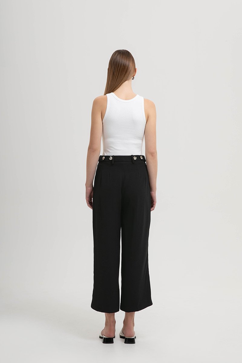 BLAKELY ADJUSTABLE WAIST WIDE LEG PANTS (PETITE)