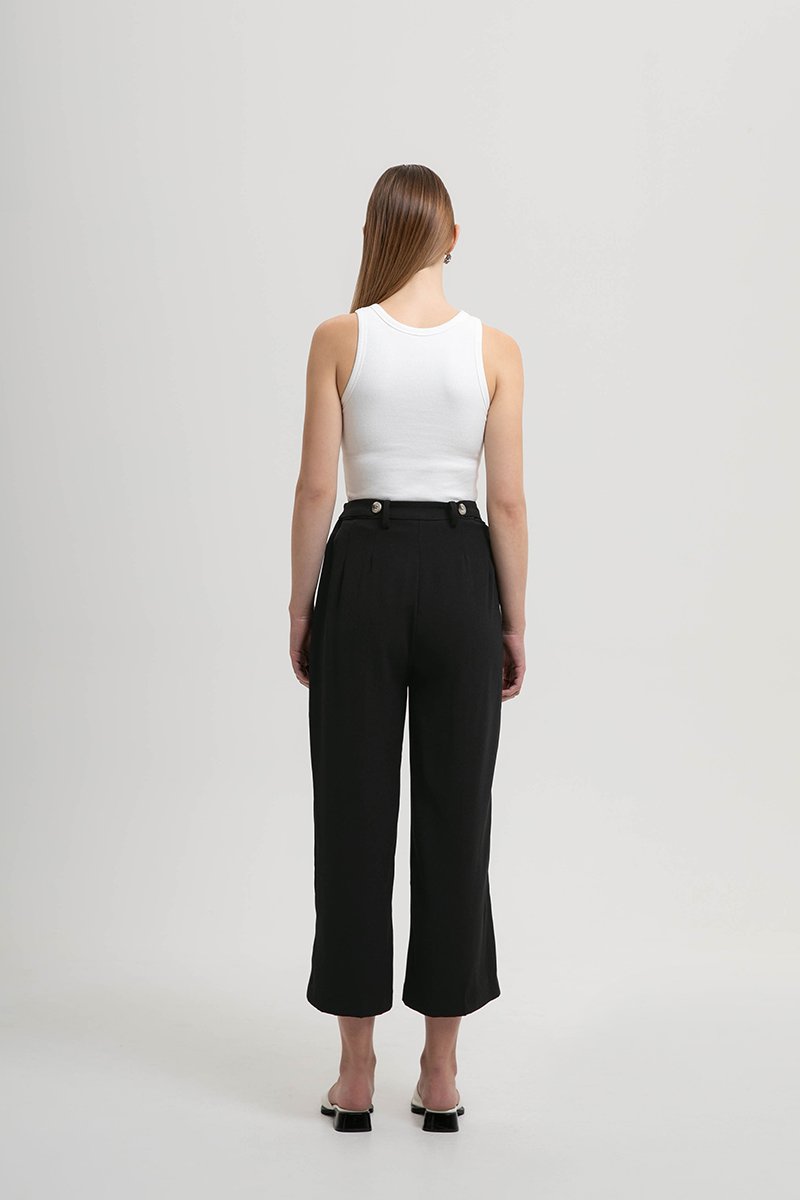 BLAKELY ADJUSTABLE WAIST WIDE LEG PANTS (PETITE)