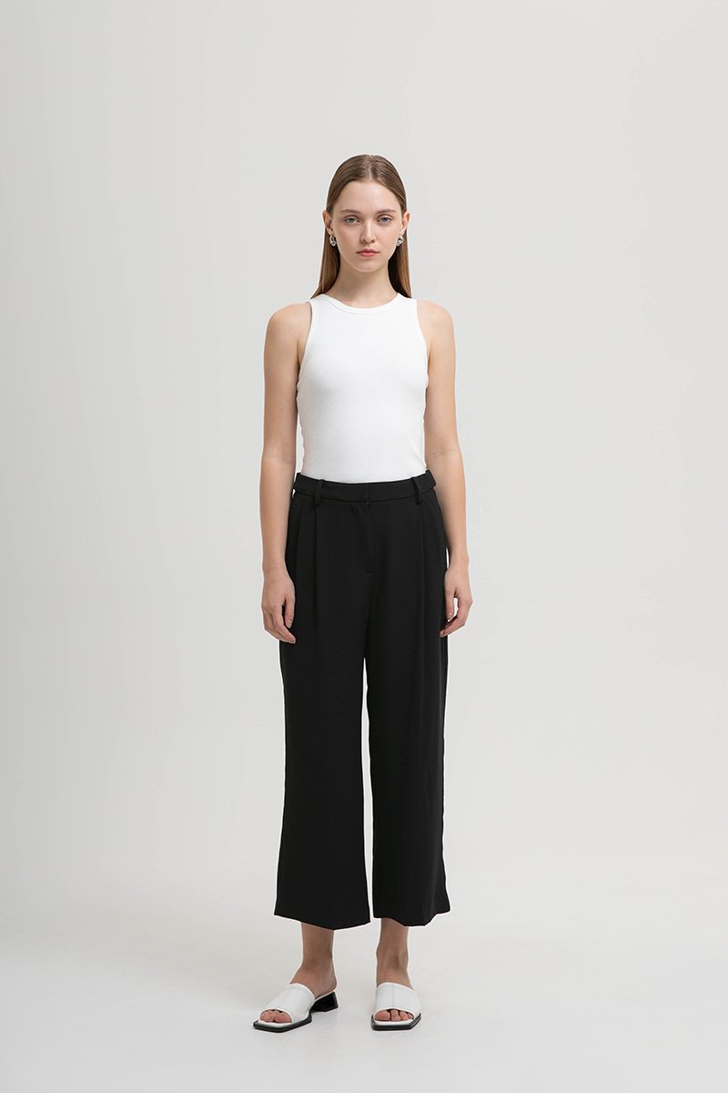 BLAKELY ADJUSTABLE WAIST WIDE LEG PANTS (PETITE)