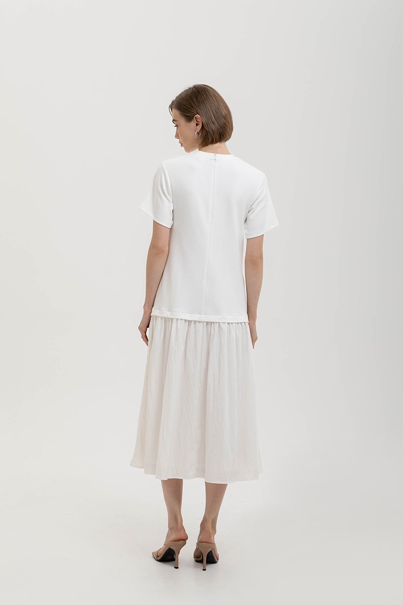 VERONA TEE DROP WAIST MIDI DRESS