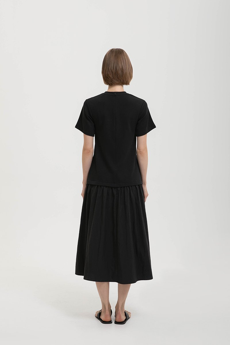 VERONA TEE DROP WAIST MIDI DRESS