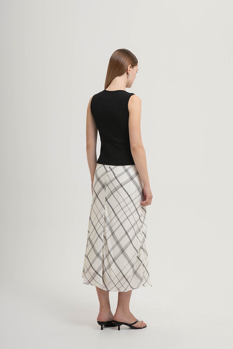 CLAIRE BUTTONDOWN RIBBED TANK TOP