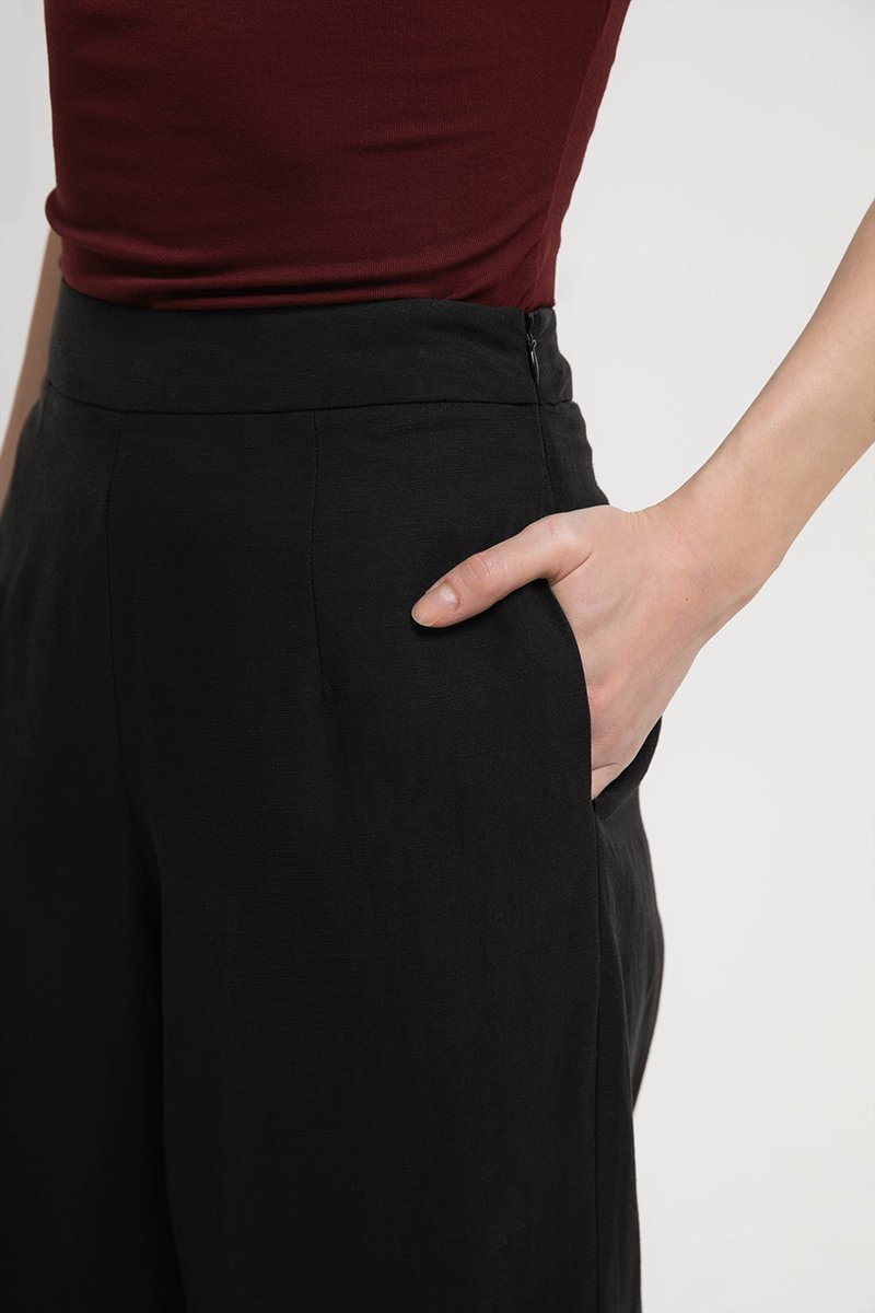 ELAN WIDE LEG LINEN PANTS