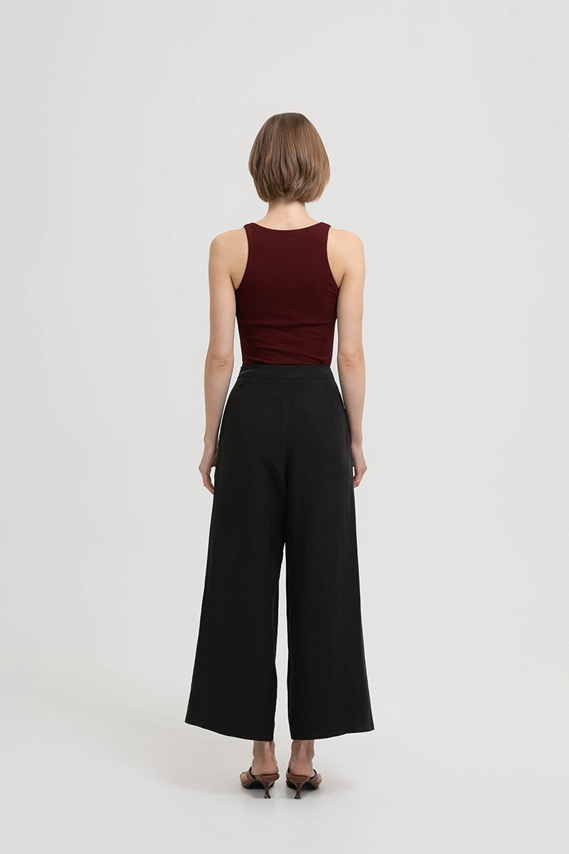 ELAN WIDE LEG LINEN PANTS