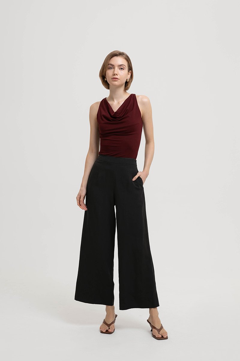 ELAN WIDE LEG LINEN PANTS