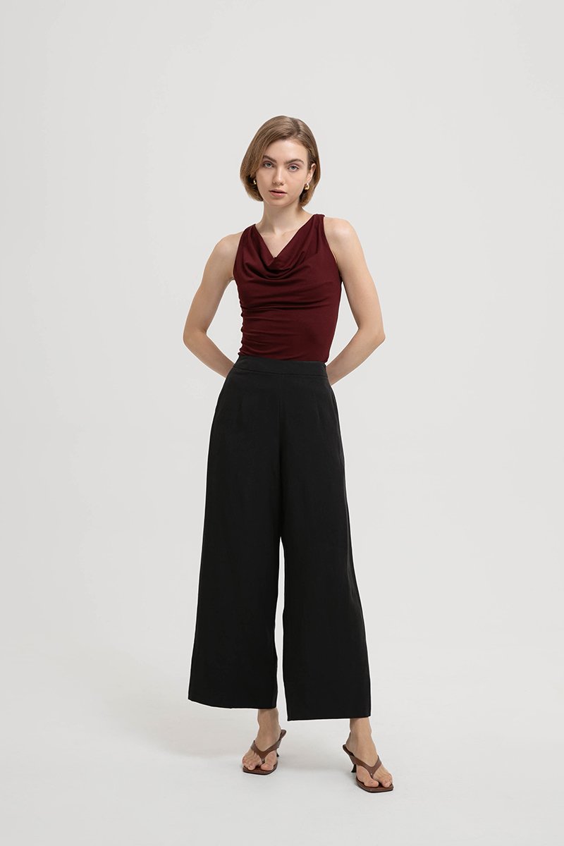ELAN WIDE LEG LINEN PANTS