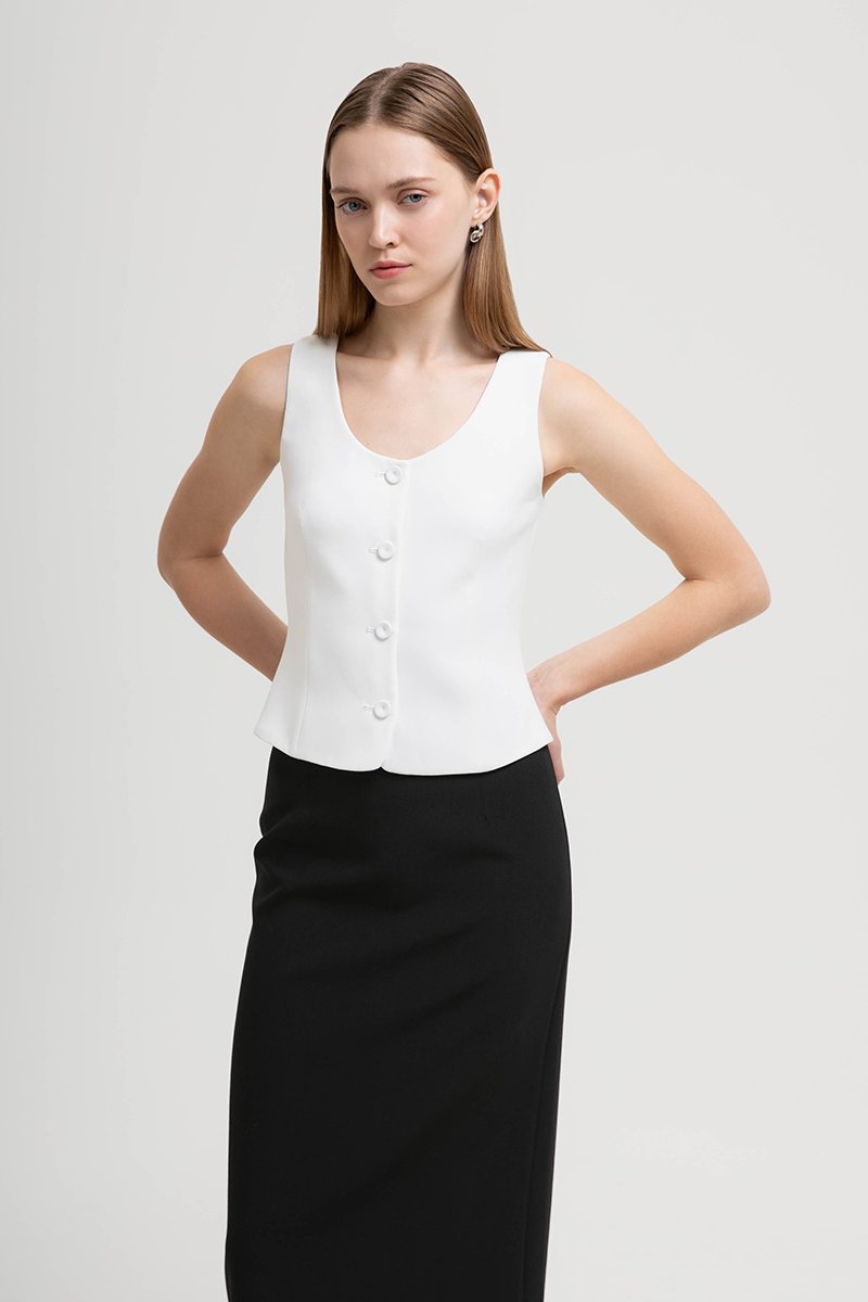 EMMA SCOOP NECK VEST TOP