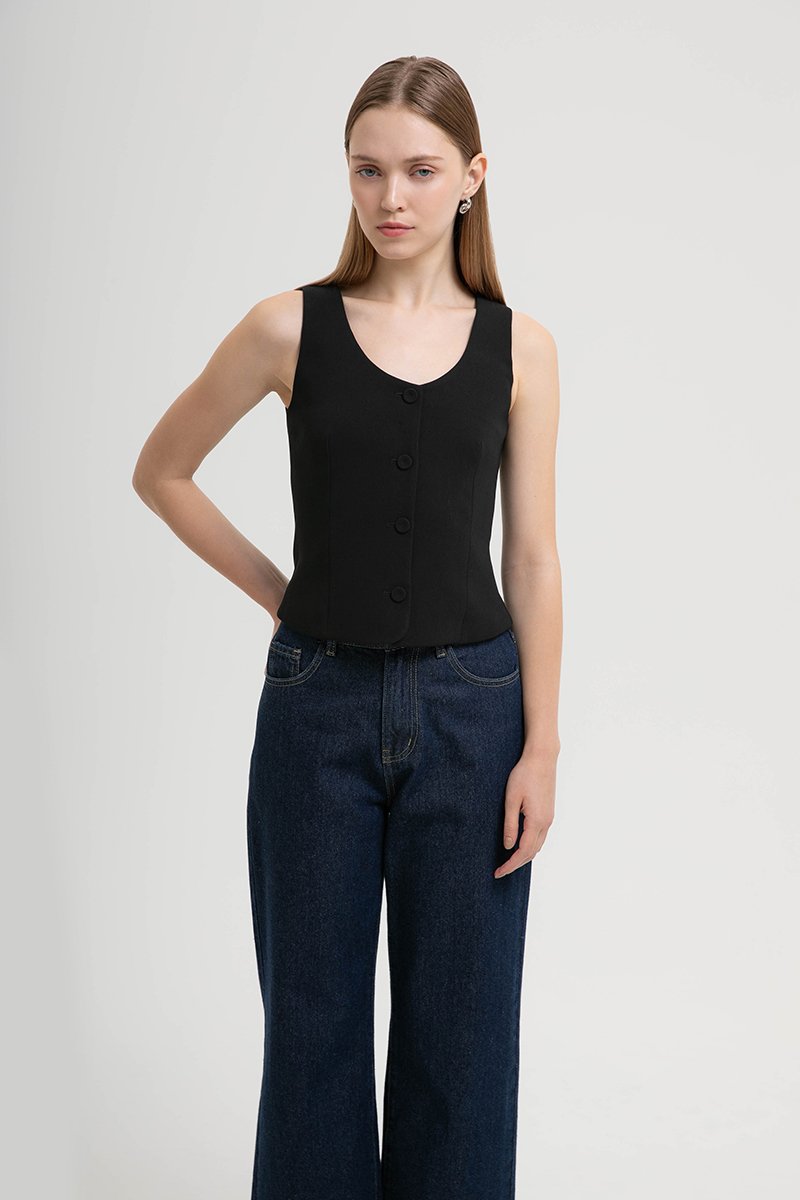 EMMA SCOOP NECK VEST TOP