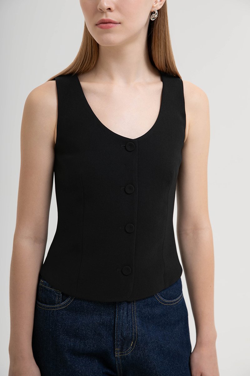 EMMA SCOOP NECK VEST TOP