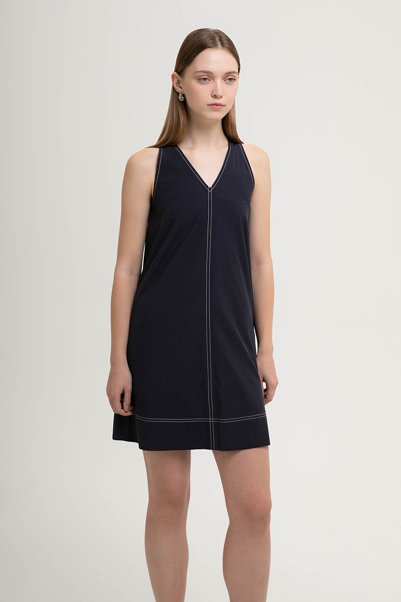 NATASHA CONTRAST MINI DRESS