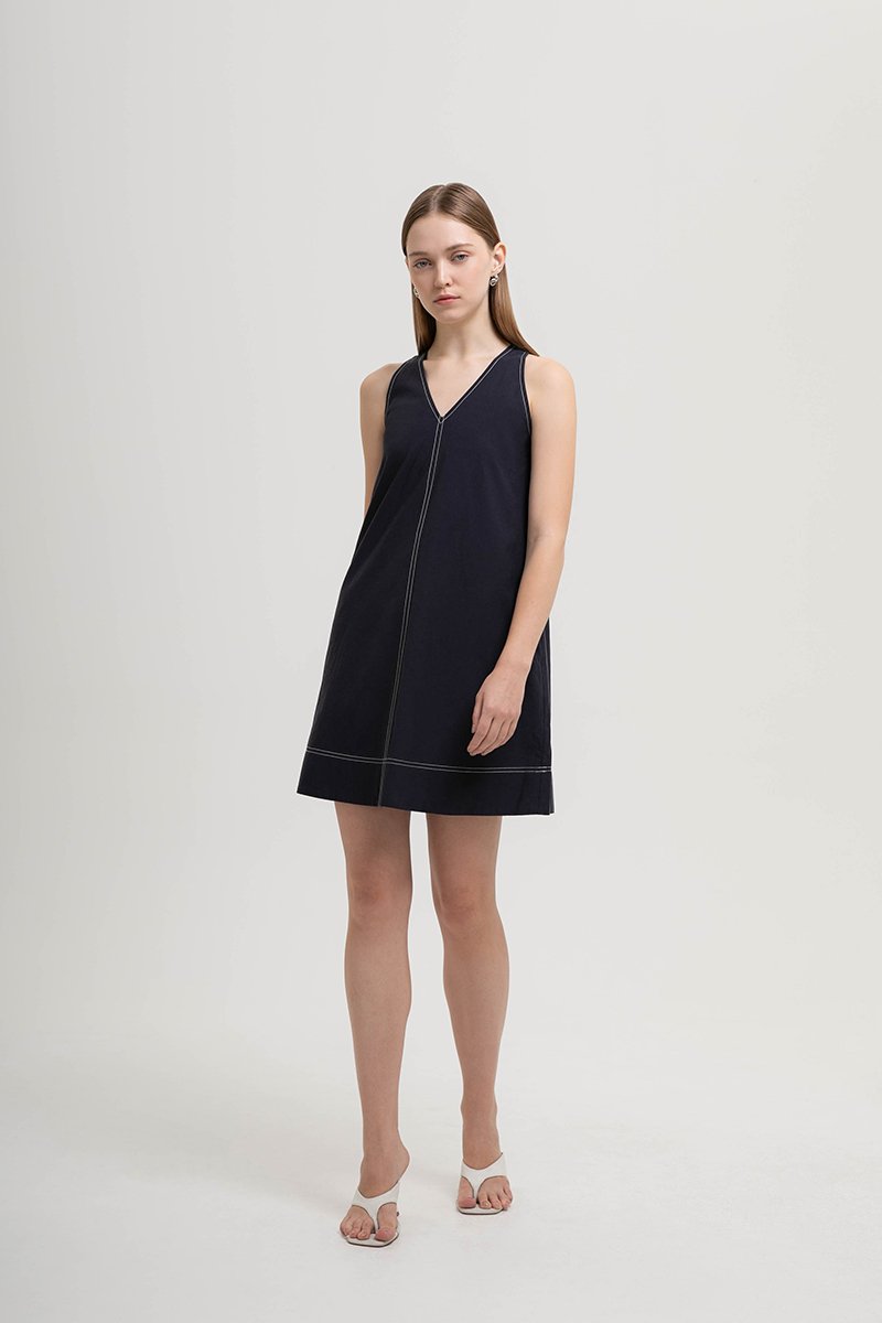 NATASHA CONTRAST MINI DRESS