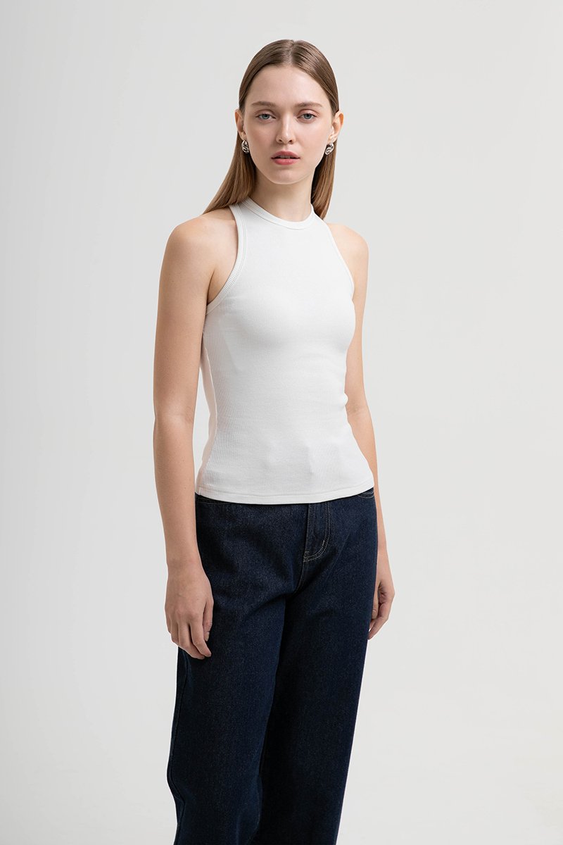 FARLEY CRISS CROSS BACK TANK TOP