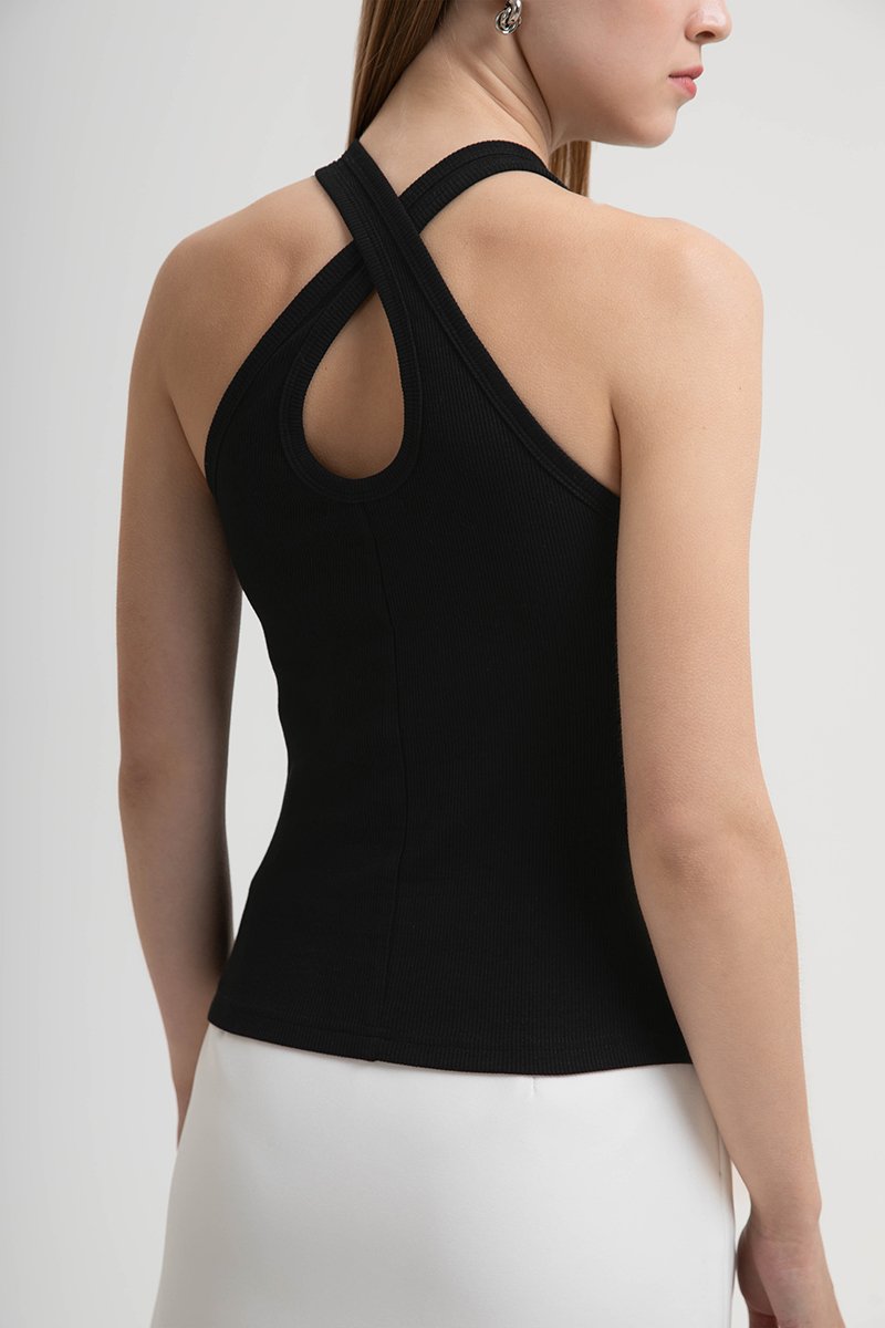 FARLEY CRISS CROSS BACK TANK TOP