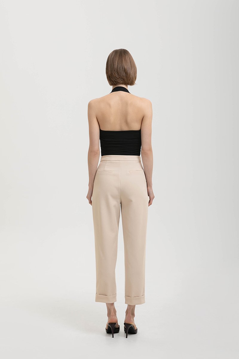 DENISSE ROLLED CUFF CIGARETTE PANTS