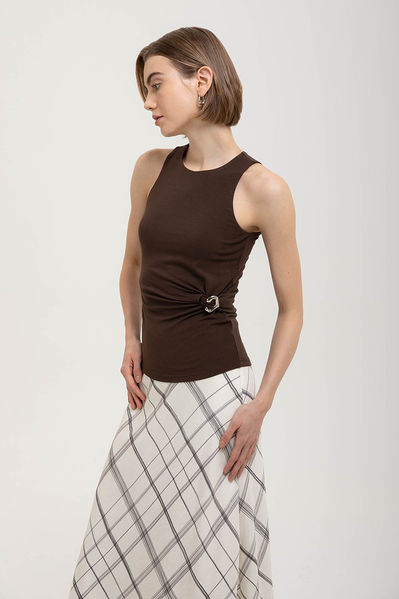 DANI MODAL TANK W/ DETACHABLE BROOCH