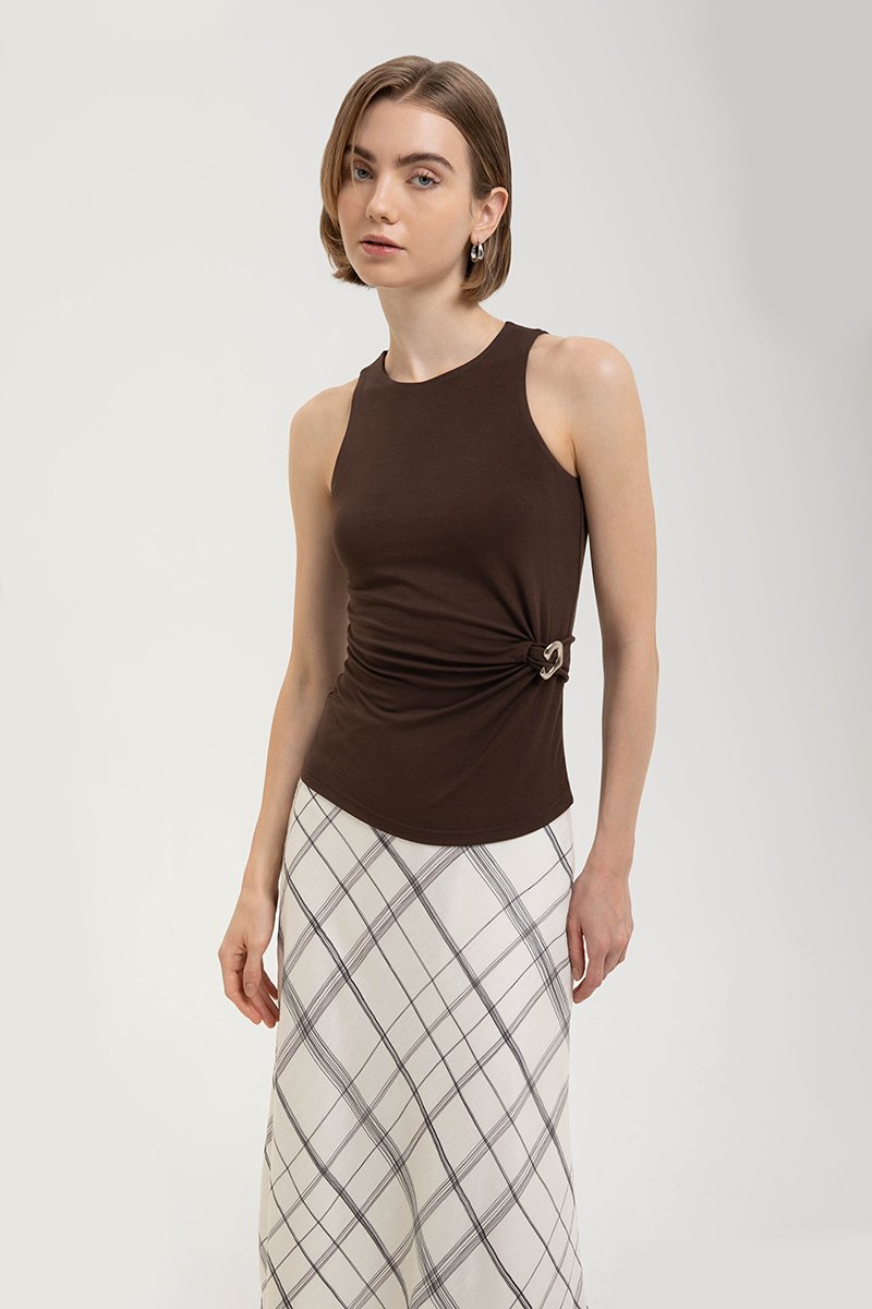 DANI MODAL TANK W/ DETACHABLE BROOCH