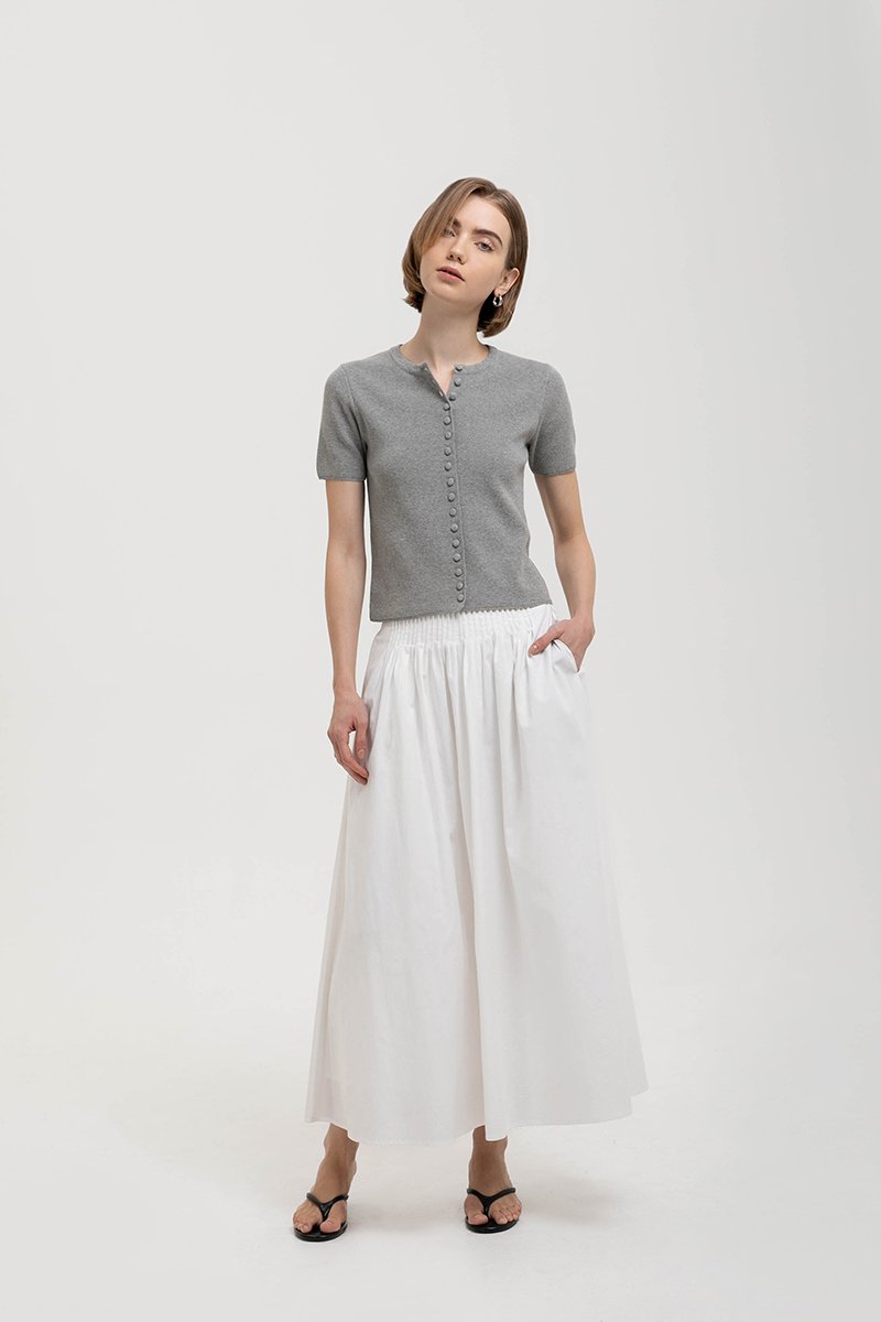 IVONNE BUTTONDOWN KNIT TOP