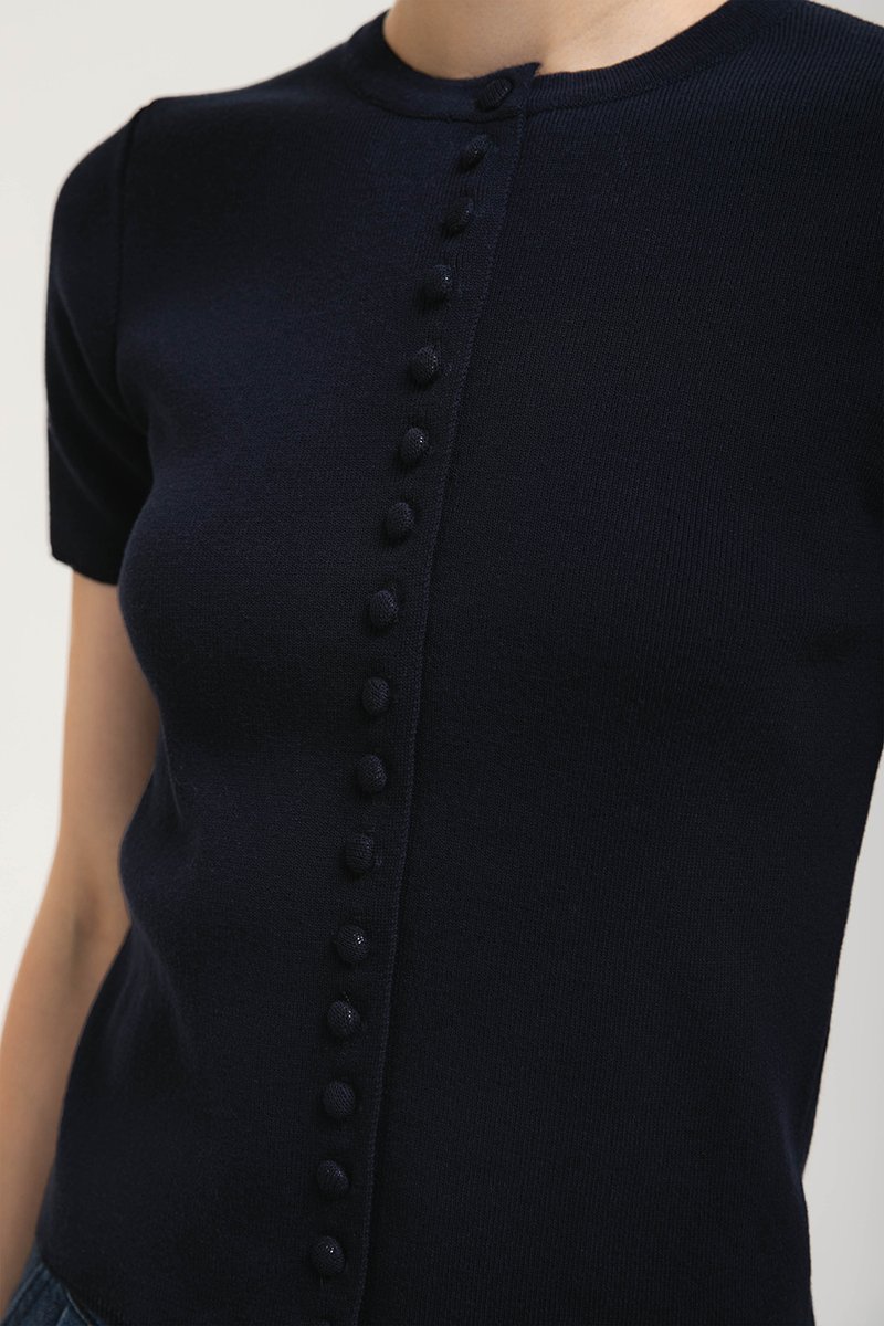 IVONNE BUTTONDOWN KNIT TOP