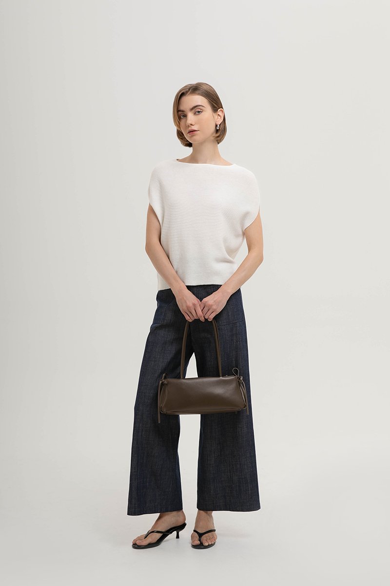 MARLA RIBBON TRAPEZE SHOULDER BAG