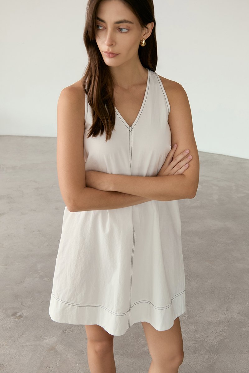 NATASHA CONTRAST MINI DRESS