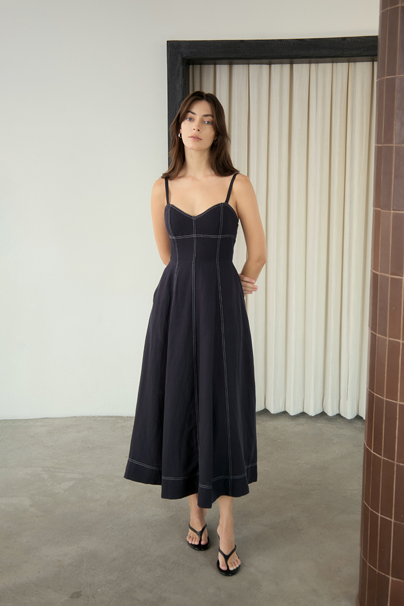 BEVERLY CONTRAST CAMI LINEN DRESS | Love and Bravery