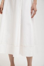 TAMARA HALTER PANELLED DENIM DRESS