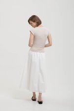 EDDIE CAP SLEEVE RUCHED TEE