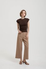 EDDIE CAP SLEEVE RUCHED TEE