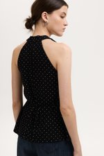 STEPHY HALTER POLKA DOT TOP