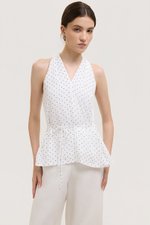 STEPHY HALTER POLKA DOT TOP