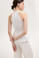 STEPHY HALTER POLKA DOT TOP