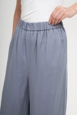 HARPER ELASTIC WAISTBAND WIDE LEG LINEN PANTS (SALE)