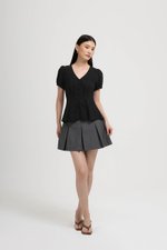 MIKAELA PIN TUCK BUTTONDOWN TOP