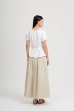 MIKAELA PIN TUCK BUTTONDOWN TOP
