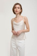 LIVIA COWL SATIN CAMI TOP