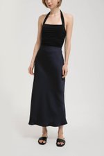 ELOISE SATIN BIAS SKIRT