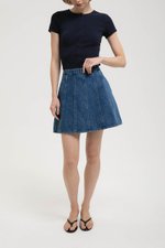 MAVEN PANELLED DENIM MINI SKIRT